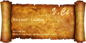 Veiser Csaba névjegykártya